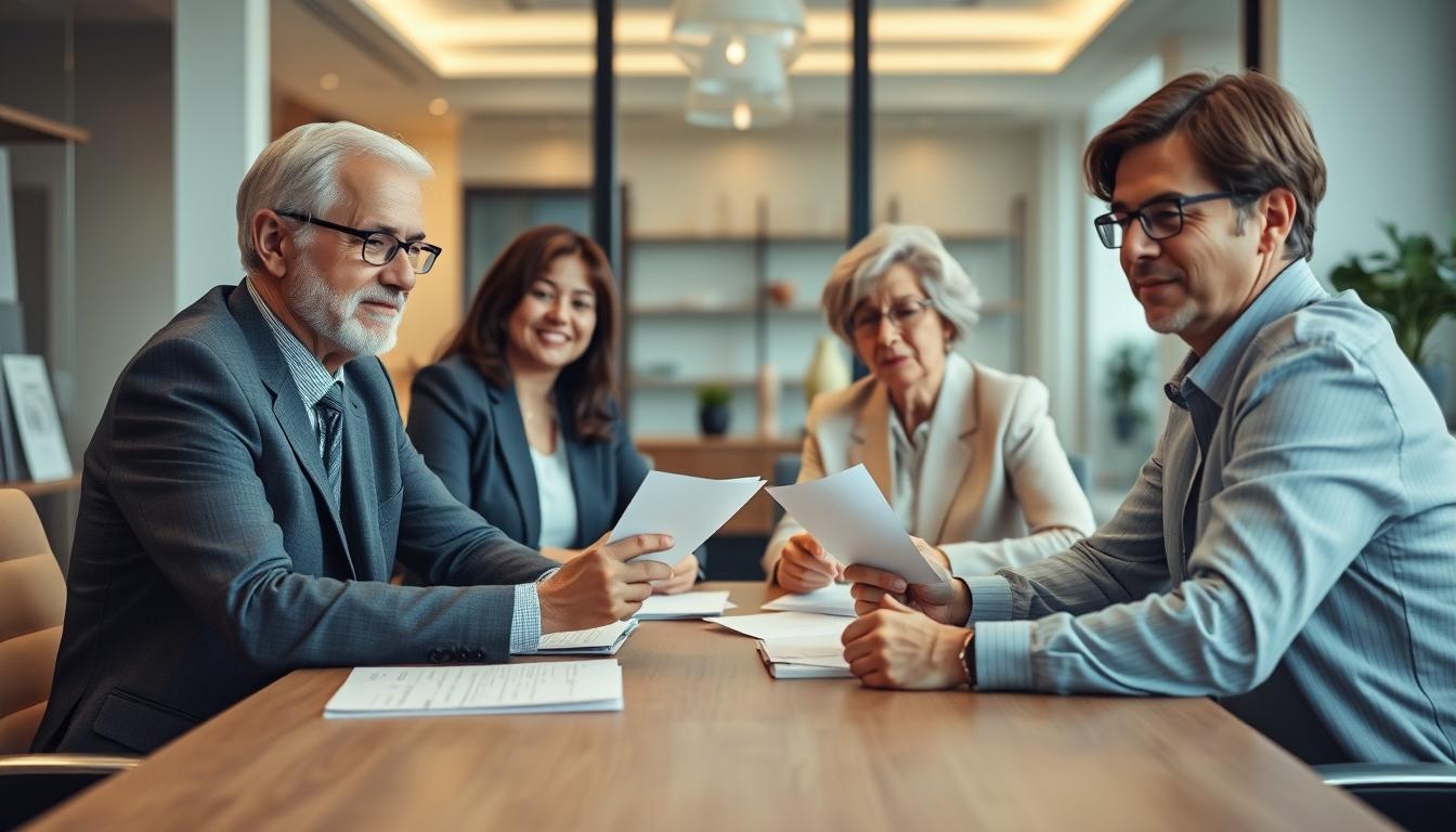 Family elder care planning discussion